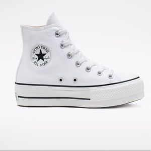 Women’s Canvas Platform Chuck Taylor All Star - White/Black/White SIZE 7